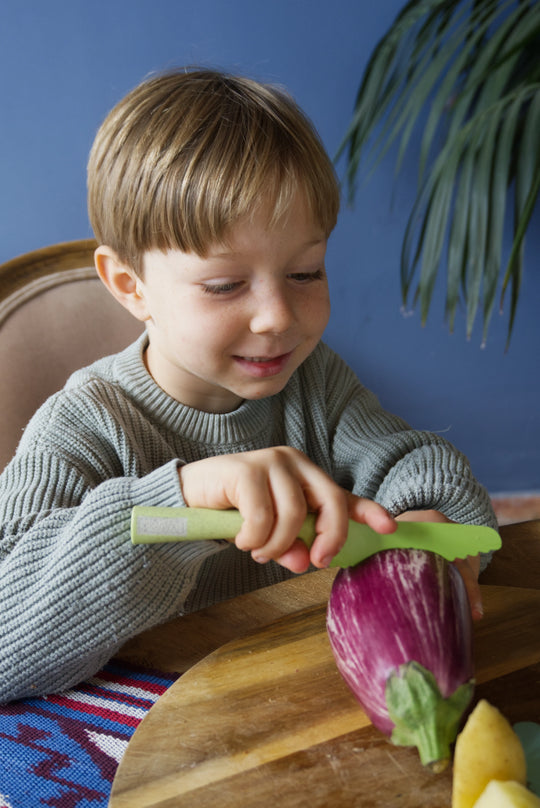 KLYV Classic Kids Knife – Blue CornFlower