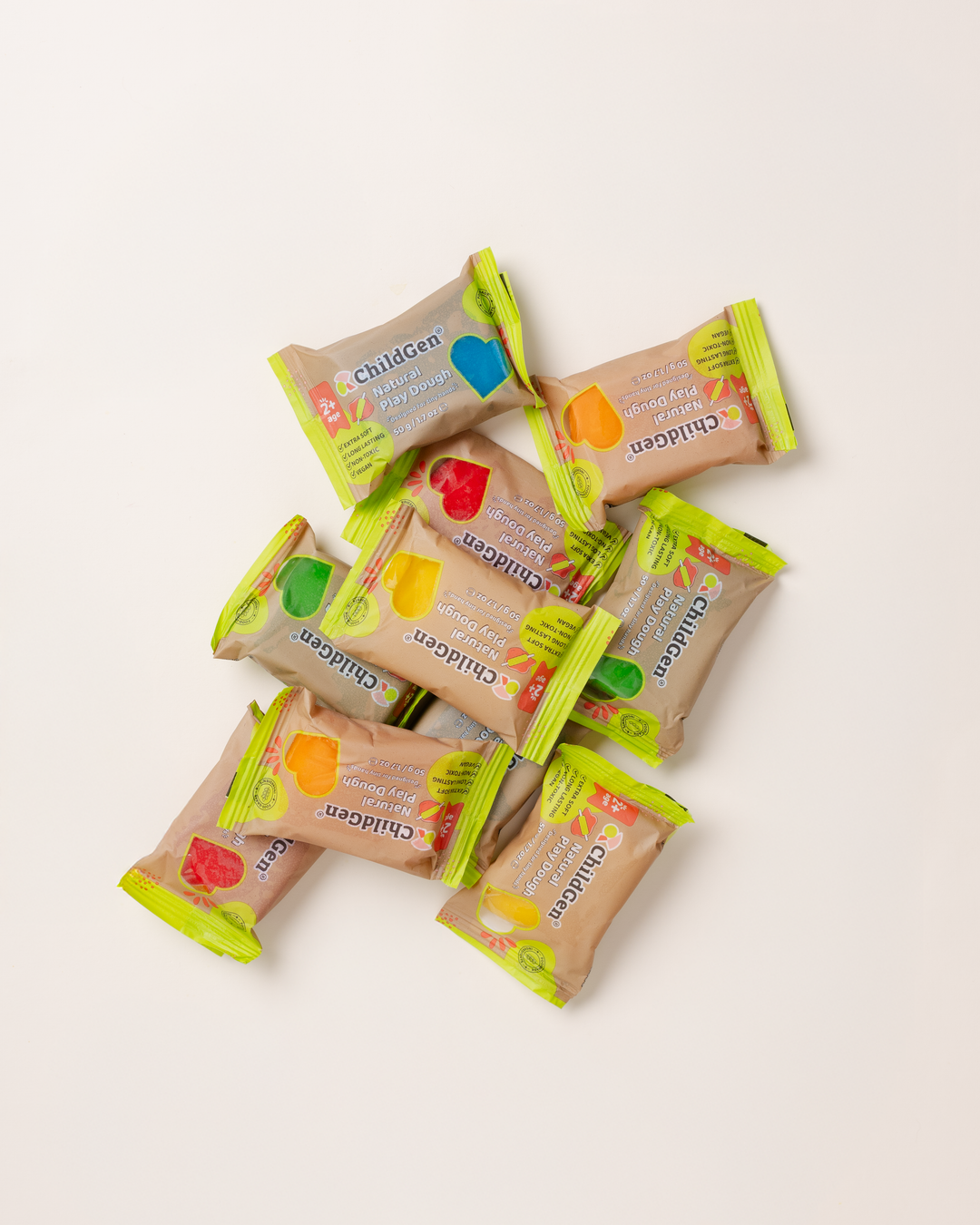 ChildGen Natural Playdough - Mini Packs of 50gr