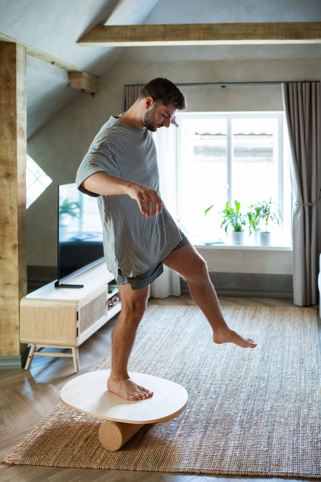 Jafnvægisbretti með rúllu